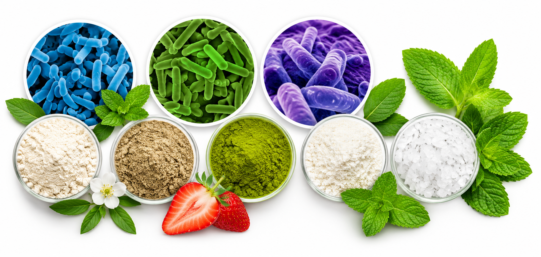 ProDentim ingredient illustration with probiotics and nutrients